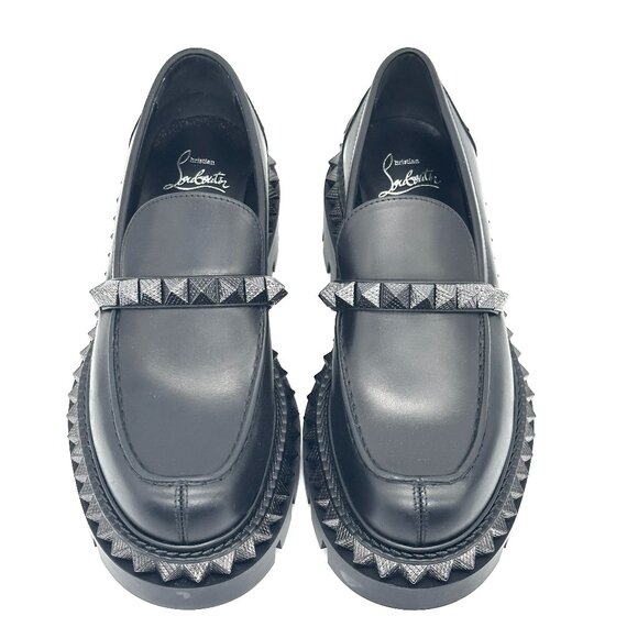 Christian Louboutin ST ROCH PYRACLOU FLAT Lug Spikes Loafers Moccasin Shoe - Picture 8 of 14